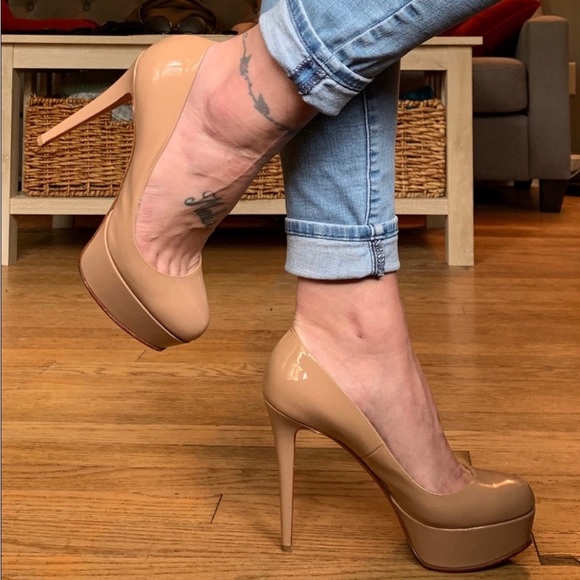 Christian Louboutin Shoes - Louboutin Bianca 120MM Nude Patent  - 36